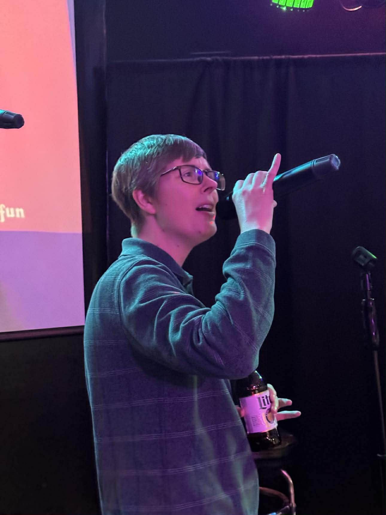 Guest feeling the music while performing